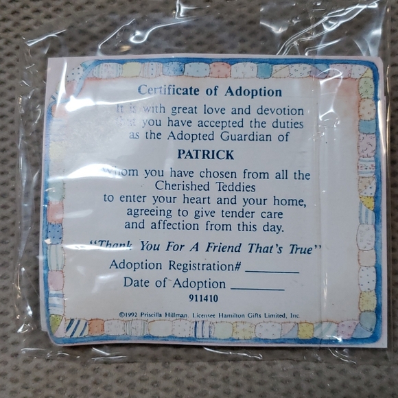 Cherished Teddies, Patrick - Picture 4 of 7